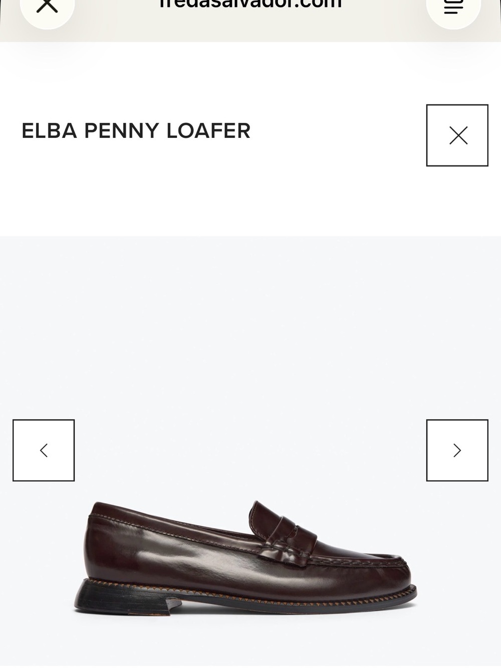 Freda Salvador Elba Brown Leather Penny Loafers 6.5 - Picture 4 of 12